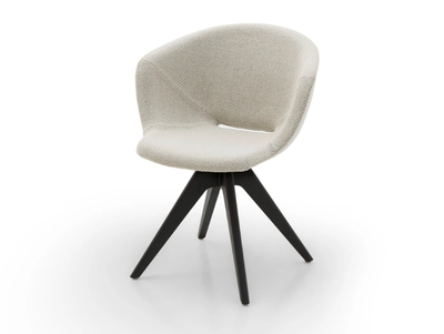 TUSCA P/WP - Trestle-based fabric chair with armrests _ Crassevig
