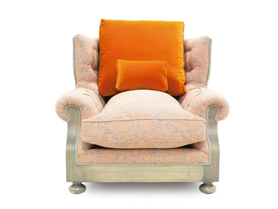 DORIAN ESSENCE - Bergere fabric armchair with armrests _ Crearte Collections
