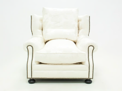 DORIAN ORIGINS - Bergere tufted fabric armchair with armrests _ Crearte Collections