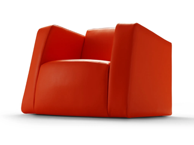 LAB 6 - TOTEMA - TOON - Leather armchair with armrests _ Crearte Collections