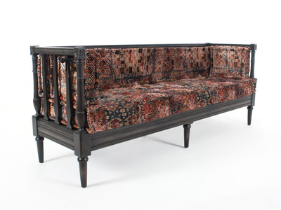 LAB GUSTAVIAN - Upholstered velvet bench with back _ Crearte Collections