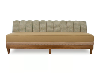 REGENTO GALLONS ESSENCE - Upholstered fabric bench with back _ Crearte Collections