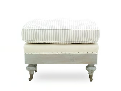 RUFUS ESSENCE - Upholstered fabric footstool _ Crearte Collections