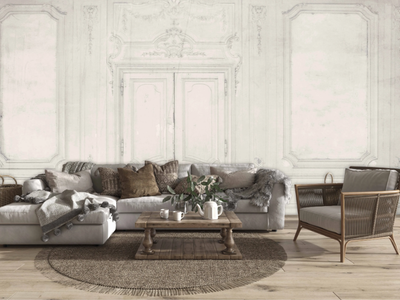 BOISERIE - Washable trompe l'oeil nonwoven wallpaper _ creativespace