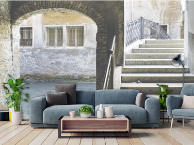 LANE - Washable trompe l'oeil nonwoven wallpaper _ creativespace