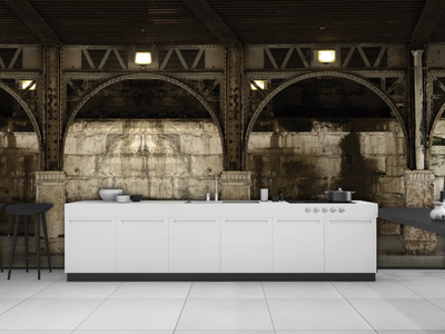 STATION - Washable trompe l'oeil nonwoven wallpaper _ creativespace