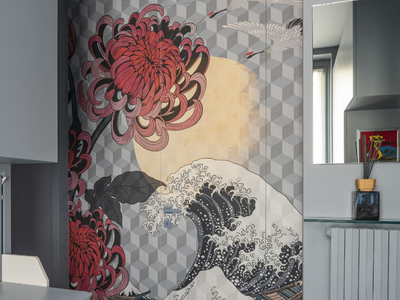 TRIP TO JAPAN - Wallpaper with floral pattern _ creativespace