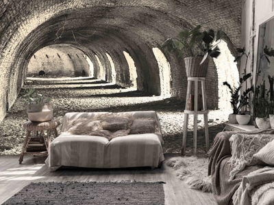 WALK - Washable trompe l'oeil nonwoven wallpaper _ creativespace
