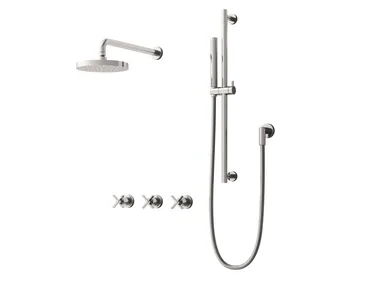CROSS ROAD CRICR161 - Wall-mounted shower panel with overhead shower _ CRISTINA Rubinetterie
