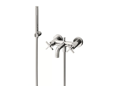 CROSS ROAD CRICR180 - Wall-mounted bathtub mixer with hand shower _ CRISTINA Rubinetterie