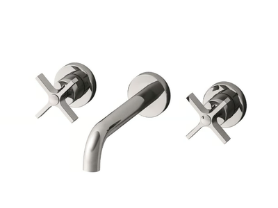 CROSS ROAD CRICR242 - 3 hole wall-mounted washbasin mixer _ CRISTINA Rubinetterie