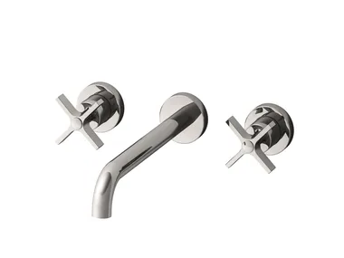 CROSS ROAD CRICR243 - Wall-mounted washbasin mixer with individual rosettes _ CRISTINA Rubinetterie