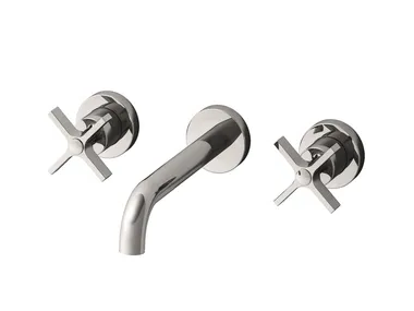 CROSS ROAD CRICR942 - Wall-mounted washbasin mixer with individual rosettes _ CRISTINA Rubinetterie