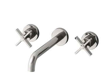 CROSS ROAD CRICR943 - Wall-mounted washbasin mixer with individual rosettes _ CRISTINA Rubinetterie