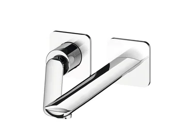 FOIL CRIFL259 - Contemporary style 2 hole wall-mounted metal washbasin mixer with aerator _ CRISTINA Rubinetterie