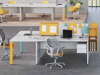 ENNEPI - Sectional multiple office desk with desk screens _ CUF Milano
