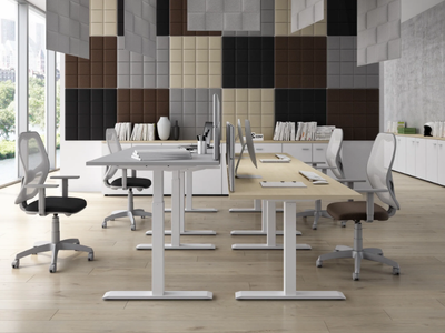 ISOLA UP - Height-adjustable office desk _ CUF Milano