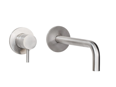 QTOO - Wall-mounted stainless steel washbasin mixer _ d line