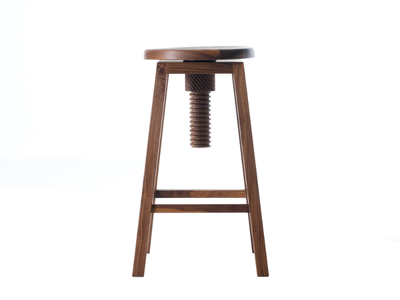 INVITO C-141 - Solid wood stool height-adjustable _ Dale Italia