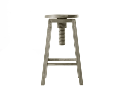 INVITO C-641 - Solid wood stool height-adjustable _ Dale Italia