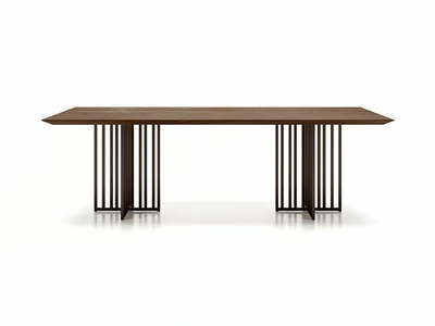 KIRI - Rectangular table in wood and metal _ Dall'Agnese