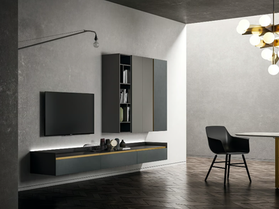 SLIM UP 05 - Wall-mounted storage wall _ Dall'Agnese