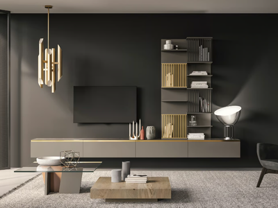 SLIM UP 09 - Wall-mounted storage wall _ Dall'Agnese