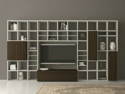 SPEED 25 - Open bookcase with TV stand _ Dall'Agnese