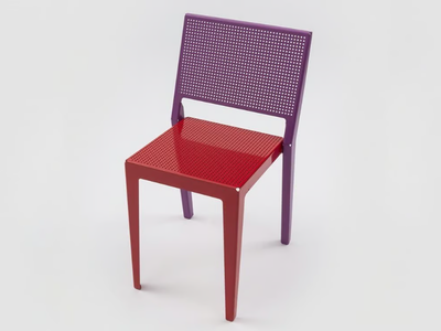 ABCHAIR - Stackable powder coated aluminium chair _ Danese Milano