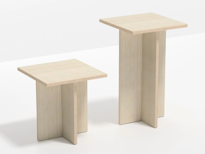 IL GIOCO DELLO SGABELLO - Square bamboo coffee table _ Danese Milano