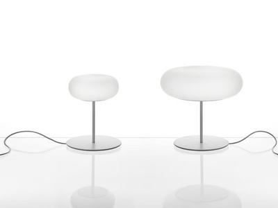 ITKA TABLE STEM - Opal glass and powder coated metal table lamp _ Danese Milano