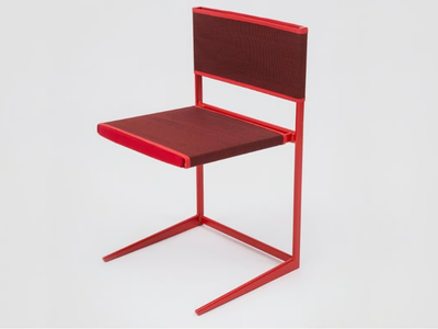 MORITZ - Powder coated metal and cotton fiber chair _ Danese Milano