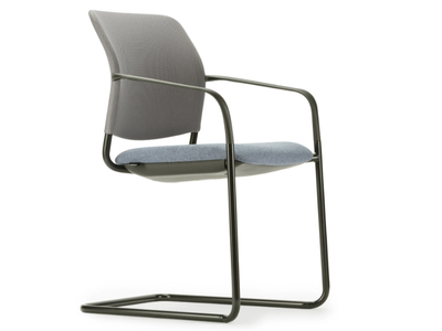 CAY - Stackable cantilever chair with armrests _ Dauphin