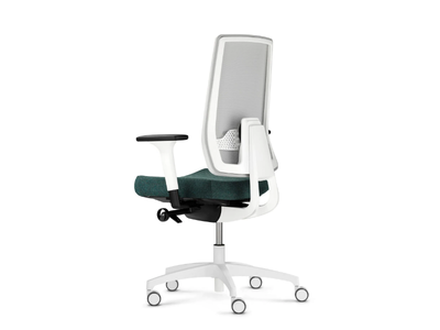 INDEED WHITE - Swivel height-adjustable office chair with 5-Spoke base _ Dauphin
