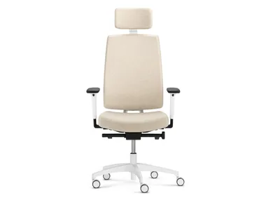 INDEED WHITE - Swivel height-adjustable office chair with 5-Spoke base _ Dauphin