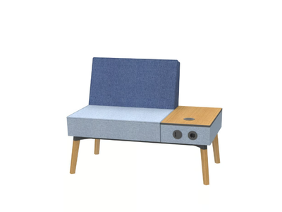 REEFS - 1,5-seater bench with electrification _ Dauphin