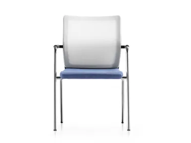 STILO - Four-legged chair with armrests, stackable _ Dauphin