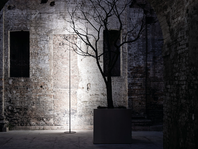 ORIGINE OUTDOOR - LED glass-fibre and metal floor lamp _ DAVIDE GROPPI
