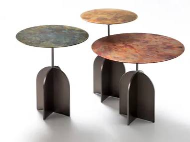 NICOLA - Round metal coffee table _ DE CASTELLI