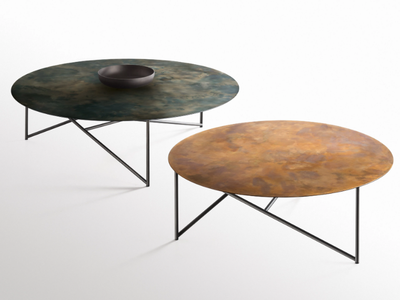 PARSEC - Round metal coffee table _ DE CASTELLI