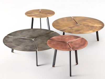 PLACAS - Round metal coffee table _ DE CASTELLI