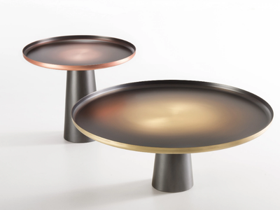 SUNRISE & SUNSET - Round metal coffee table _ DE CASTELLI