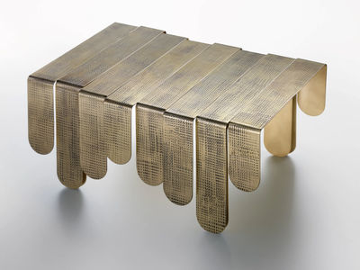 XILO - Rectangular brass coffee table _ DE CASTELLI