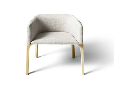 CHESTO LOUNGE - Upholstered fabric chair with armrests