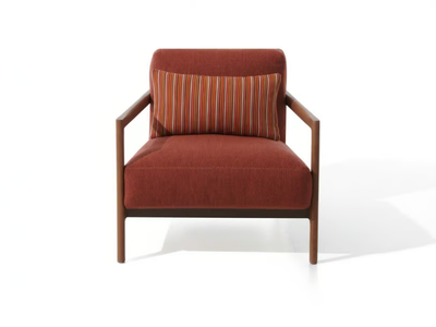 EVERYDAY LIFE NARROW ARMCHAIR OUTDOOR - Fabric garden armchair with armrests _ DE PADOVA
