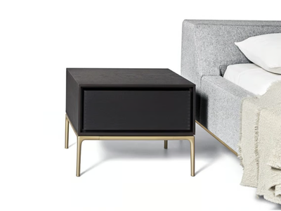 TIME TRIP FOR MEMORIES - Rectangular wooden bedside table with drawers