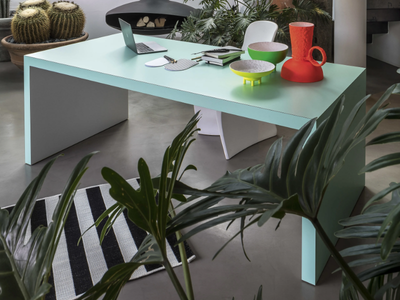 BUSINESS - Rectangular HPL table _ De Rosso