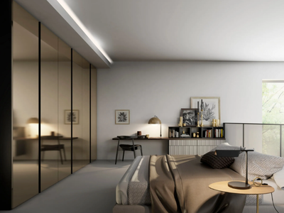 DR-MORE - Wardrobe with hinged doors and integrated mirror handle _ De Rosso