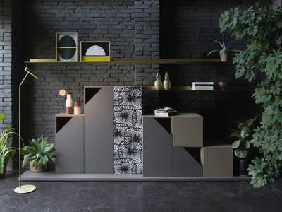 DR-ONE - Sectional HPL storage wall _ De Rosso