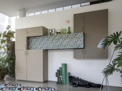 DR-ONE - Wall-mounted HPL storage wall _ De Rosso